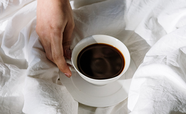 Caffeine before bed can disrupt sleep at night